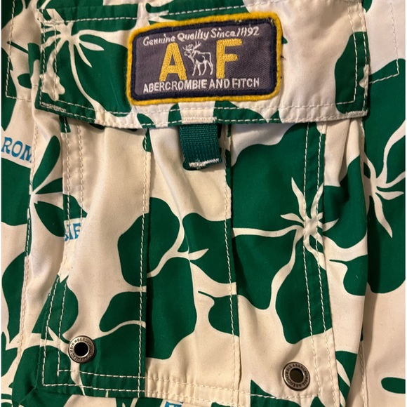 Vintage Tropical Abercrombie and Fitch L/XL Swimming Trunks - Picture 2 of 4